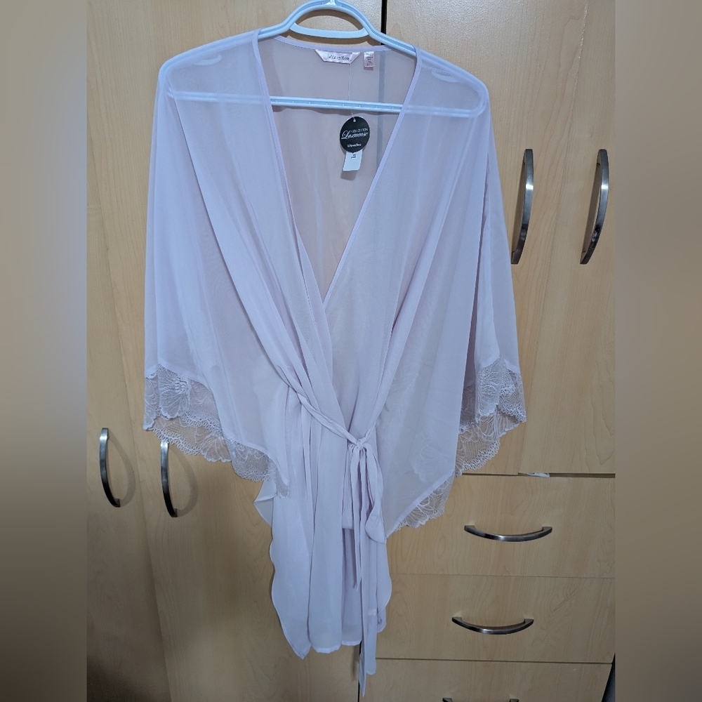 ⭐La vie En Rose Light Lavender Wrap Robe Intimates Sleepwear